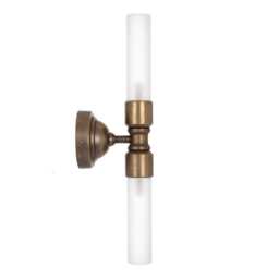 Jim Lawrence Ltd, Dorset Frosted Wall Light, Light Fixtures, Sconce, Antique Brass, Glass, Vintage, Bathroom, Outside, Art Deco - thumbnail 3