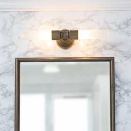 Jim Lawrence Ltd, Dorset Frosted Wall Light, Light Fixtures, Sconce, Antique Brass, Glass, Vintage, Bathroom, Outside, Art Deco - thumbnail 4