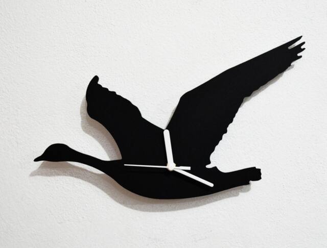 Duck Flying Silhouette - Wall Clock - image 1