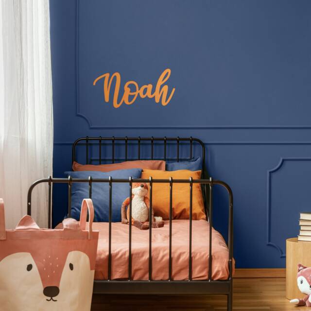 Script Custom Name Decal, Handwritten Cursive Lettering, Kids & Baby Wall Stickers, Peel Stick Fabric Nursery Letters - image 1
