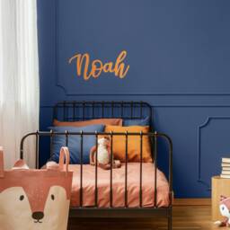 Script Custom Name Decal, Handwritten Cursive Lettering, Kids & Baby Wall Stickers, Peel Stick Fabric Nursery Letters - thumbnail 1