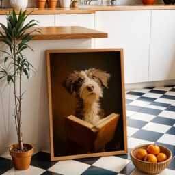 Bookish Wall Art - Dog Reading Book Print Lover Poster - thumbnail 2