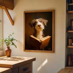 Bookish Wall Art - Dog Reading Book Print Lover Poster - thumbnail 3