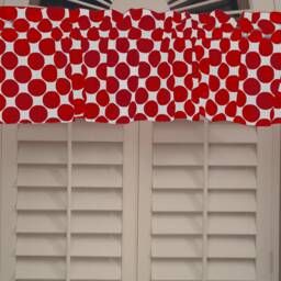 Large Polka Dots Cotton Window Valance Curtain Top/Treatment Kitchen Bedroom Classroom Diner Rv Home D??cor - thumbnail 3