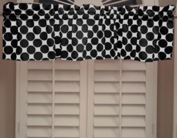 Large Polka Dots Cotton Window Valance Curtain Top/Treatment Kitchen Bedroom Classroom Diner Rv Home D??cor - thumbnail 1