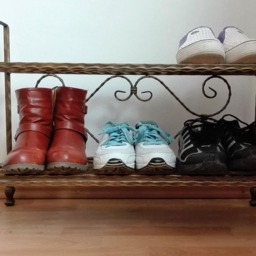 Vintage Shoe Rack Storage Solution Stand Holder Organizer 2 Tier Home Hallway Entryway Furniture - thumbnail 2
