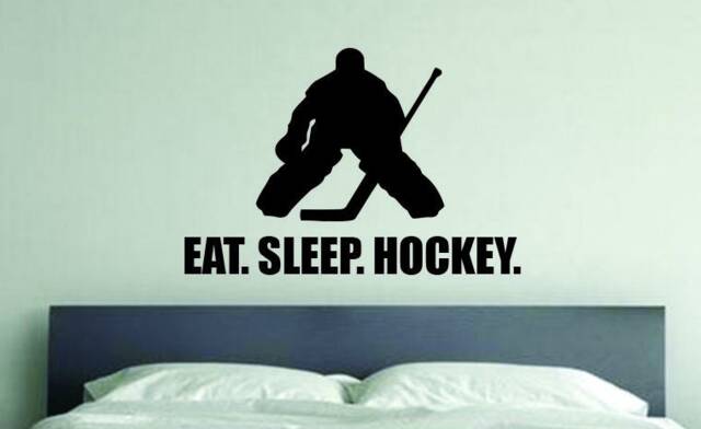 Hockey Wall Decal, Theme Room Ideas, Decor Idea, Eat. Sleep. Hockey - image 1