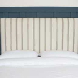 Taupe Hopsack Stripe Fabric Upholstered Headboard - Single Double King Size Super - thumbnail 2