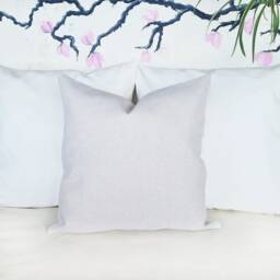 Color Block Pillow Cover - Brown Faux Leather & Linen, Modern Scandinavian - thumbnail 2