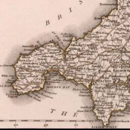 County Map Of Cornwall Circa 1787 - Vintage Antique Old Wall Print- Poster Art Art, 30 X 24 Inches - thumbnail 3