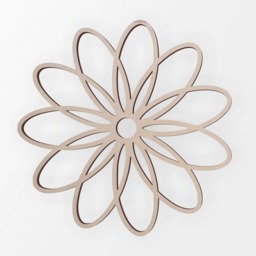 Unfinished Wooden Flower Cutout Mdf Wall Art Decor - thumbnail 3