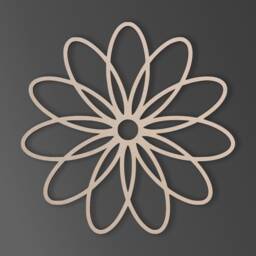 Unfinished Wooden Flower Cutout Mdf Wall Art Decor - thumbnail 2