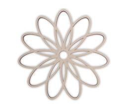 Unfinished Wooden Flower Cutout Mdf Wall Art Decor - thumbnail 1