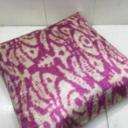 Handwoven Silk Ikat Pillow Cover, Decorative Accent - 16x16 - thumbnail 4