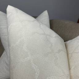 Natural Neutral Home Decor - Modern Geometric Design Cushion Cover Pillow Textured Woven Designer Fabric Double Sided - thumbnail 2