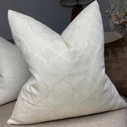 Natural Neutral Home Decor - Modern Geometric Design Cushion Cover Pillow Textured Woven Designer Fabric Double Sided - thumbnail 1