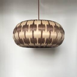 Handmade Drum Pendant Lamp-Maple&walnut-Pendant Light-Chandelier-Wood Pendant Light-Light Fixture-Ceiling Light-Hanging Lamp-Lighting - thumbnail 2