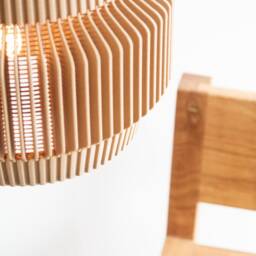 Lampshade Suspension Pendant Light Lighting Cage Wooden Diamond - Vintage & Industrial Design Sand - thumbnail 3