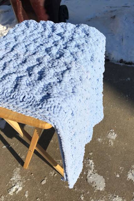 Cable Knit Baby Blanket - image 1