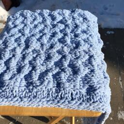 Cable Knit Baby Blanket - thumbnail 2