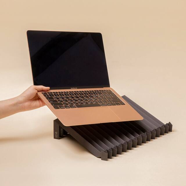 Portable Laptop Stand With Recycled Paper, Eco-Friendly Gift For Minimalist, G.stand Laptop, 13 Inch - 15 Inch, Black - image 1