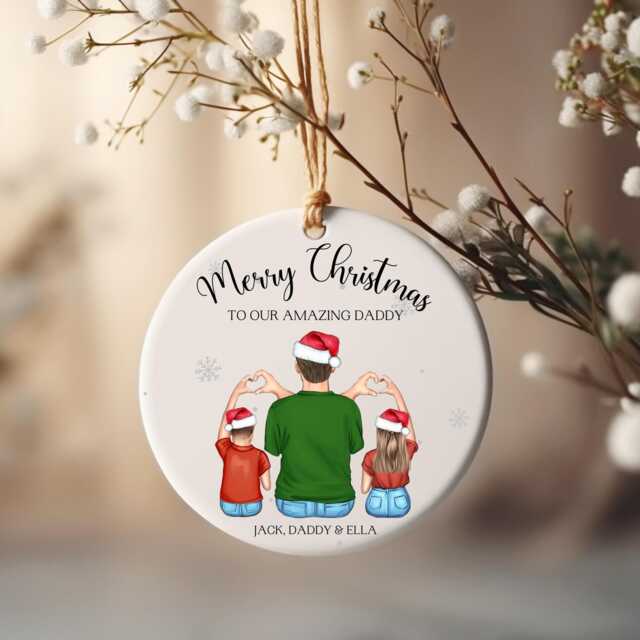 Christmas Bauble For Daddy, Dad Gifts, Papa Ornament, Pops, Family - image 1