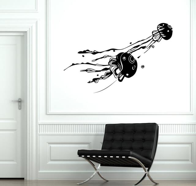 Wall Decal Jellyfish Ocean Sea Ornament Tribal Mural Vinyl Sticker 1885Dz - image 1