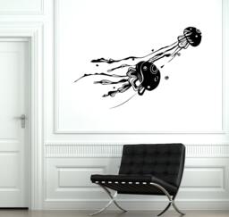 Wall Decal Jellyfish Ocean Sea Ornament Tribal Mural Vinyl Sticker 1885Dz - thumbnail 1