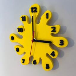 Paint Splat Clock Wall Mounted Colourful - thumbnail 4
