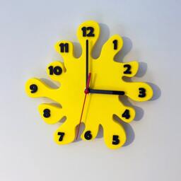 Paint Splat Clock Wall Mounted Colourful - thumbnail 2