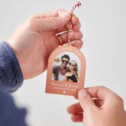 Personalised Seven Year Anniversary Copper Photo Christmas Decoration, Couples Keepsake, Bauble, Gift For Wife & Husband - thumbnail 2