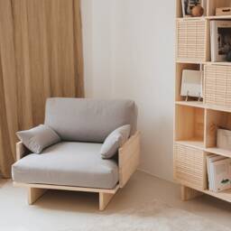 Solid Wood Single Armchair - Bora - thumbnail 2