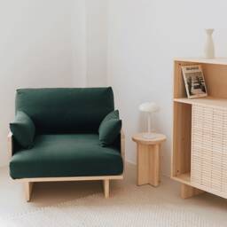 Solid Wood Single Armchair - Bora - thumbnail 3