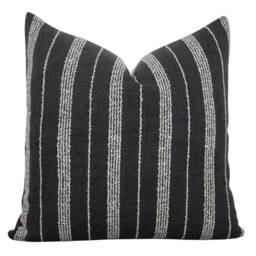 Black Stripe Pillow Cover Farmhouse Decorative Fall Modern 20 X 16 26 -- Boston - thumbnail 3