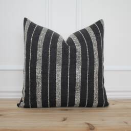 Black Stripe Pillow Cover Farmhouse Decorative Fall Modern 20 X 16 26 -- Boston