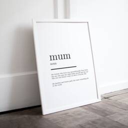 Dictionary Print For Mum, Mother's Day Print, Dictionary Style Definition Of Mother, Meaning Mum Words - thumbnail 1
