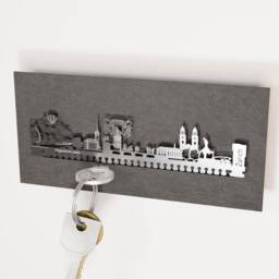 Zurich Souvenir Gift Tube - Elegant Swiss City Skyline Silhouette Design Perfect Travel Memento - thumbnail 2