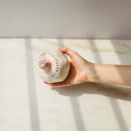Hand Painted Porcelain Pomegranate Sculpture, Modern Home Decor - thumbnail 4