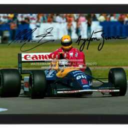 Iconic Ayrton Senna Nigel Mansell Signed - Printed Autograph Print Photo Framed Option Available Motorsport F1 Motor Sport Formula 1 One - thumbnail 3