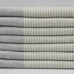 "Bath Towel, Light Gray Towel, Striped Peshtemal, Sauna Towel, Turkish Towel, 40""x70" - thumbnail 2