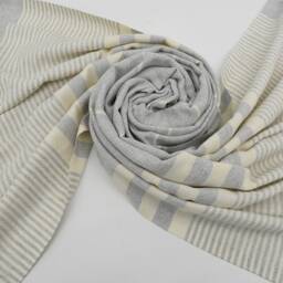"Bath Towel, Light Gray Towel, Striped Peshtemal, Sauna Towel, Turkish Towel, 40""x70" - thumbnail 4