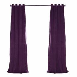 Pair Of Purple Velvet Curtains, Bedroom Living Room Silk Custom Curtains - thumbnail 3