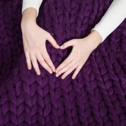 Handmade Chunky Knit Merino Wool Blanket Giant Afghan, Gift For Her - thumbnail 3
