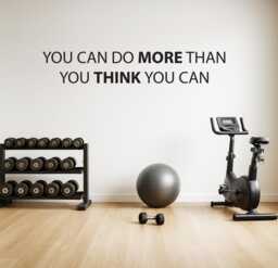 Motivational Wall Decal - You Can Do More Than Think Vinyl Quote Sticker For Gym Or Home Office, Chiropractor - thumbnail 1