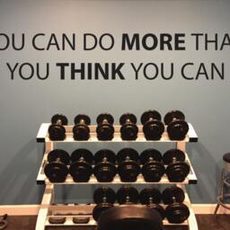 Motivational Wall Decal - You Can Do More Than Think Vinyl Quote Sticker For Gym Or Home Office, Chiropractor - thumbnail 3