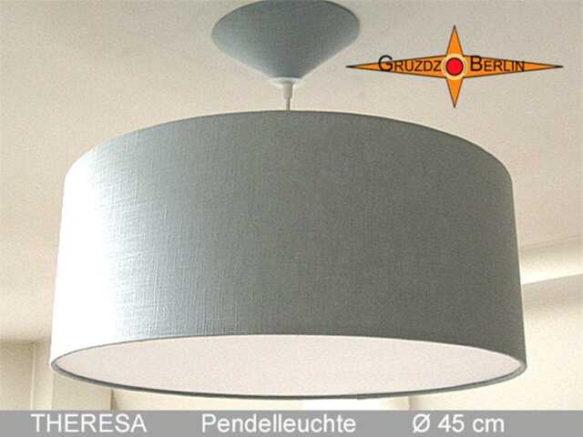 Gray Hanging Lamp Of Linen Theresa Pendant With Diffuser - image 1