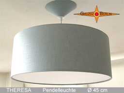 Gray Hanging Lamp Of Linen Theresa Pendant With Diffuser