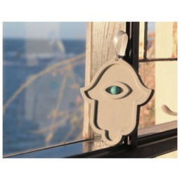 Hamsa With Eye Contemporary Concrete Home Decor Hanging Minimalist Modern Design Wall Mounted - thumbnail 2