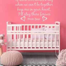 "Pooh Bear Quote Wall Decal Nursery Decor, ""Keep Me in Your Heart" - thumbnail 2