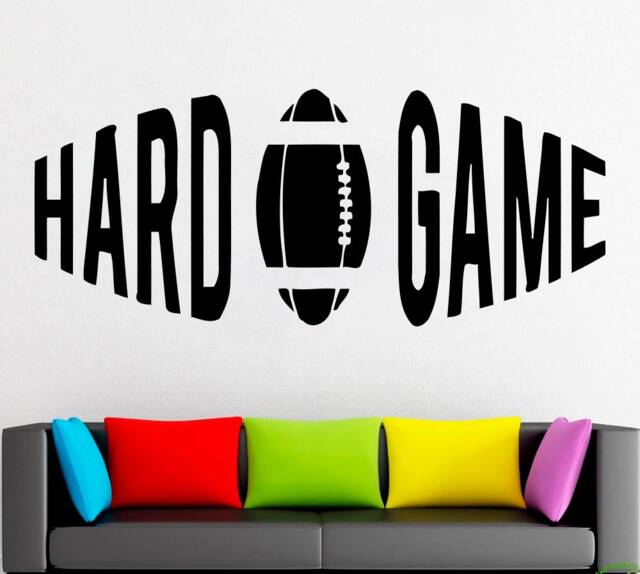 Football Wall Decal Hard Game Vinyl Sports Decor 2345 - image 1